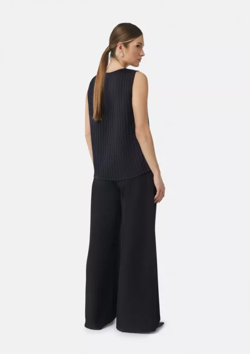 Comma, Pleated Blouse Top Navy