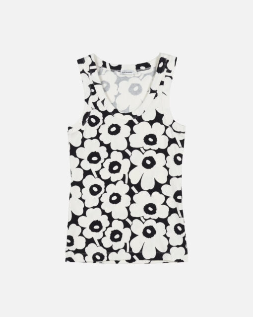 Marimekko Uusia Unikko Jersey Top Black/White