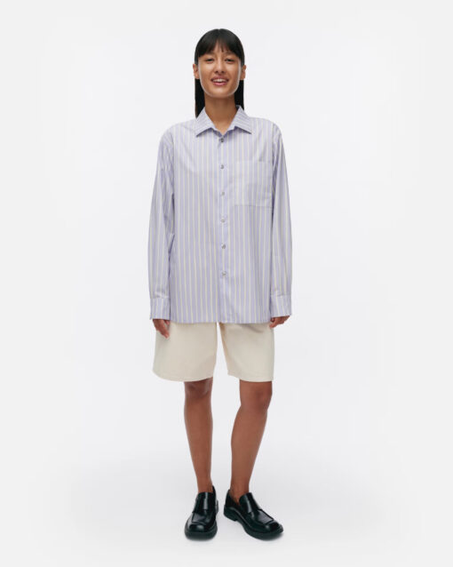 Marimekko Unisex Jokapoika Shirt Offwhite, Lilac