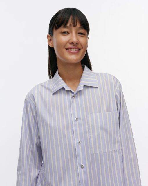 Marimekko Unisex Jokapoika Shirt Offwhite, Lilac