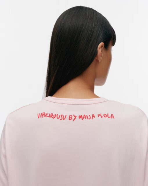 Marimekko Erna Vihkiruusu Placement Tee Light Pink