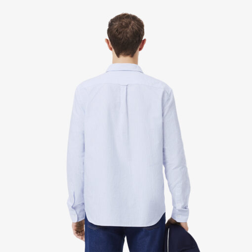 Lacoste Chemise Casual Manches Shirt Blue/White