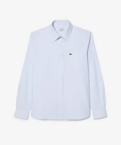 Lacoste Chemise Casual Manches Shirt Blue/White