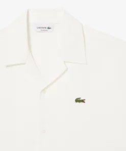Lacoste Relaxed Fit Waffle Texture Shirt White