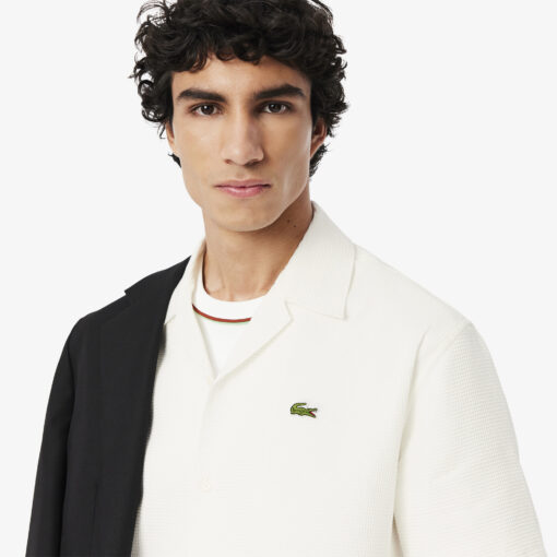 Lacoste Relaxed Fit Waffle Texture Shirt White