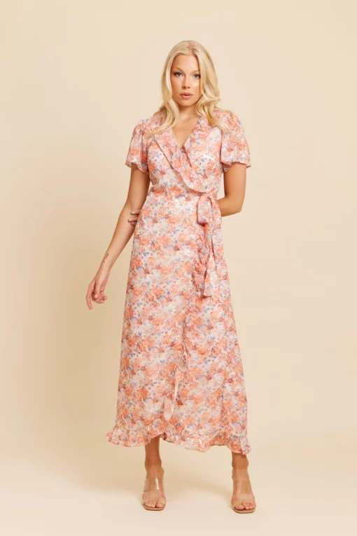 Dry Lake Takita Dress Coral Flower