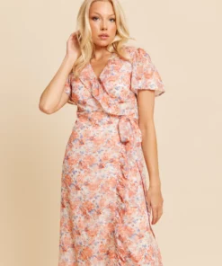 Dry Lake Takita Dress Coral Flower