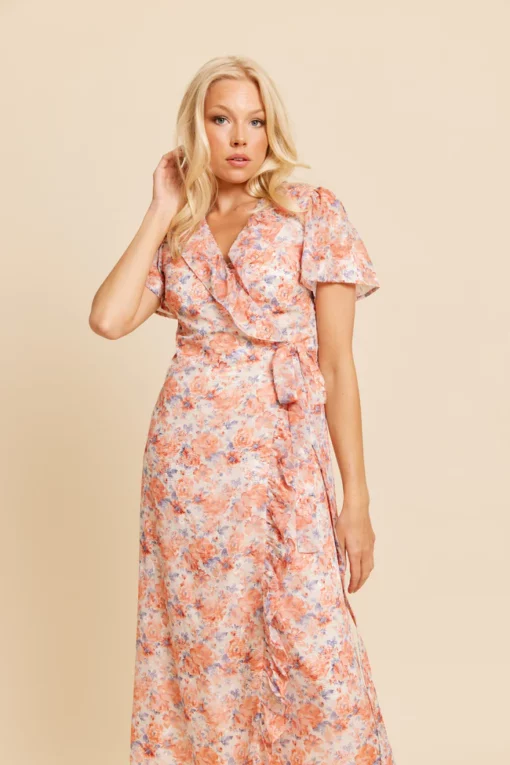 Dry Lake Takita Dress Coral Flower