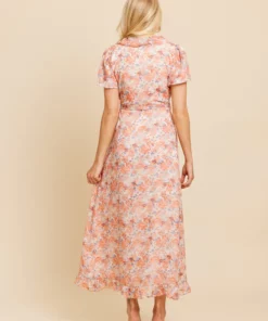 Dry Lake Takita Dress Coral Flower