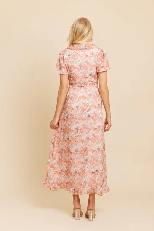 Dry Lake Takita Dress Coral Flower