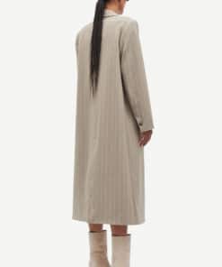 Samsøe Samsøe Safallon Coat Greige Stripe