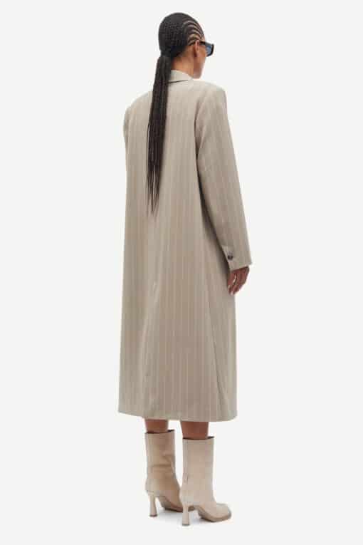 Samsøe Samsøe Safallon Coat Greige Stripe