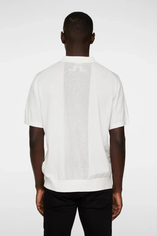 J.Lindeberg Reymond Solid Stripe Polo White