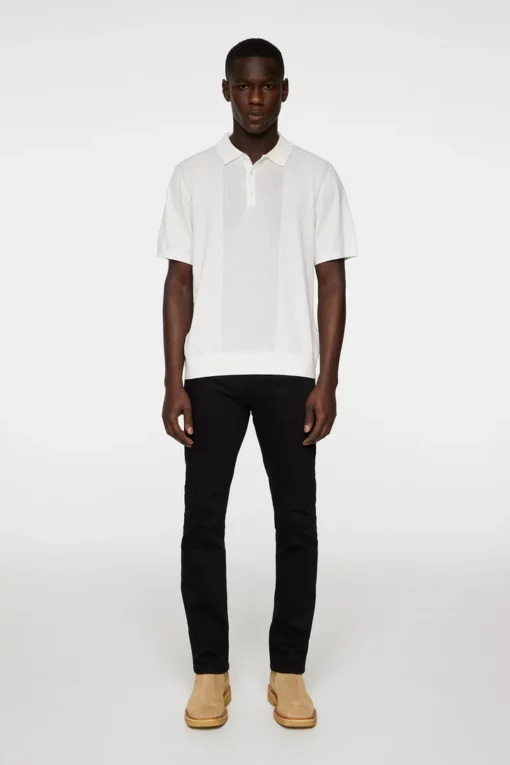 J.Lindeberg Reymond Solid Stripe Polo White