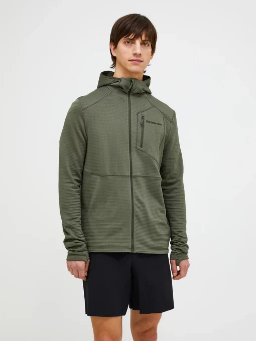 Peak Performance Trail Polartec Zip Hood Men Pine Needle