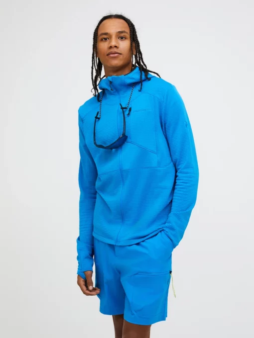 Peak Performance Trail Polartec Zip Hood Men Brilliant Blue
