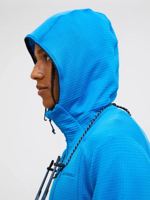 Peak Performance Trail Polartec Zip Hood Men Brilliant Blue