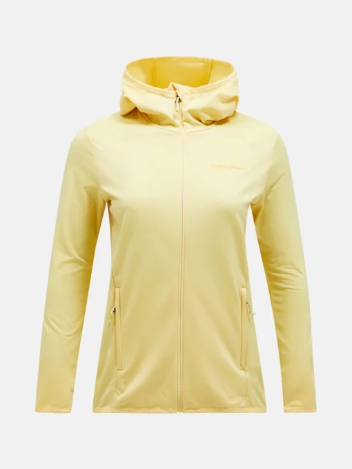 Peak Performance Light Zip Hood Women Mellow Yellow