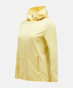 Peak Performance Light Zip Hood Women Mellow Yellow