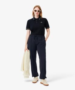 Lacoste Oversized Wool Blend Track Pants Navy Blue