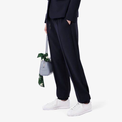 Lacoste Oversized Wool Blend Track Pants Navy Blue