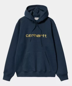 Carhartt WIP Hooded Carhartt Sweat Ink/Air Yellow