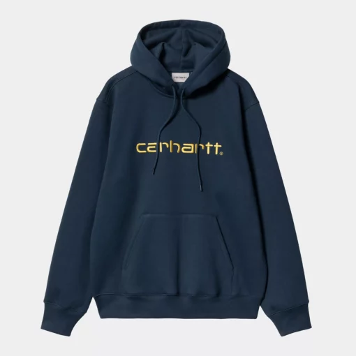 Carhartt WIP Hooded Carhartt Sweat Ink/Air Yellow