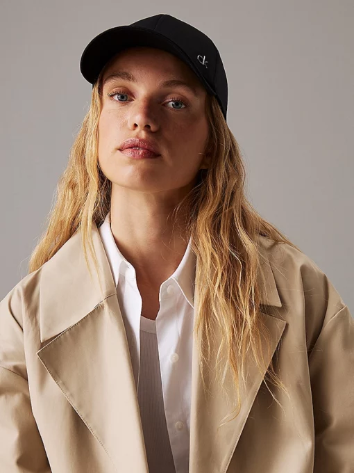 Calvin Klein Metal Logo Twill Cap Black