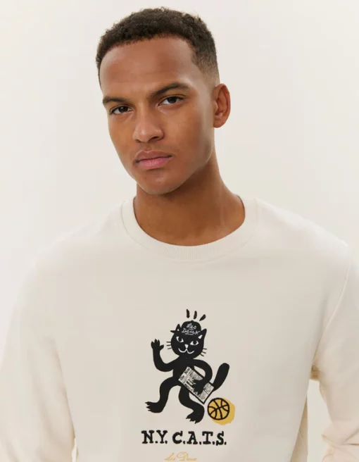 Les Deux Bruno Cat Sweatshirt Ivory