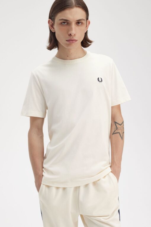 Fred Perry Crew Neck T-shirt Ecru