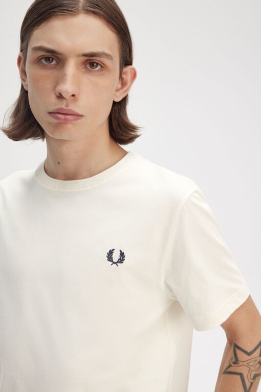 Fred Perry Crew Neck T-shirt Ecru