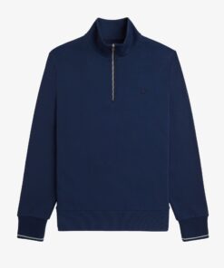 Fred Perry Half Zip Sweatshirt Tennis Blue