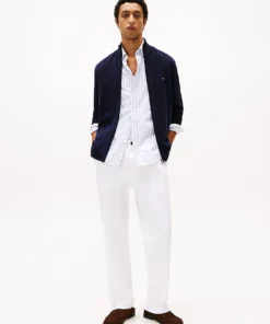 Tommy Hilfiger Mock Neck Zip-Thru Jumper Desert Sky