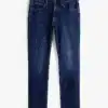 Tommy Hilfiger Denton Whiskered Straight Leg Jeans Dark Blue