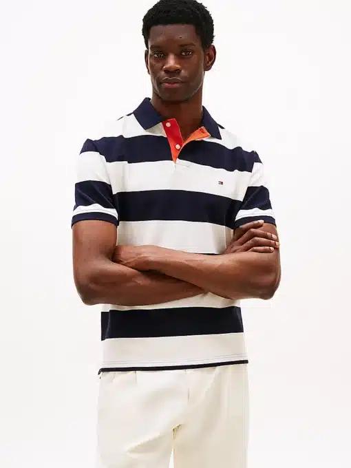 Tommy Hilfiger Blocking Contrast Placket Polo Sesert sky / Ivory petal
