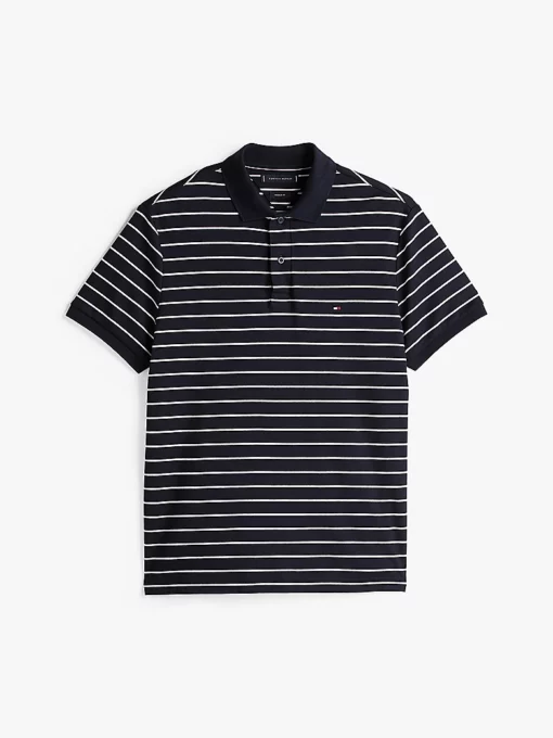 Tommy Hilfiger Regular Fit Polo Shirt Desert Sky/Ecru