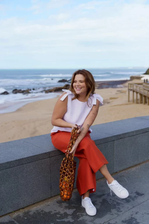 Nakoa Linen Culottes Burnt Orange