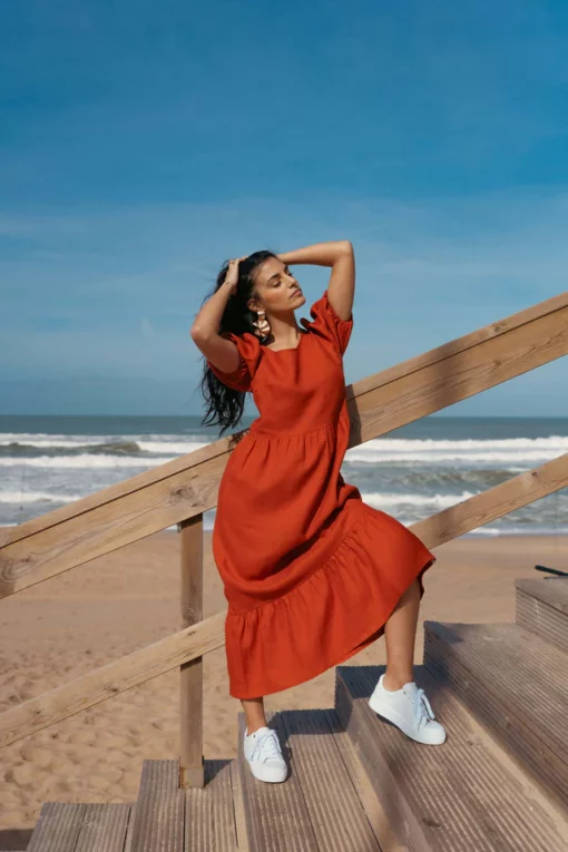 Nakoa Astrid Dress Burnt Orange