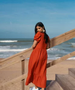Nakoa Astrid Dress Burnt Orange