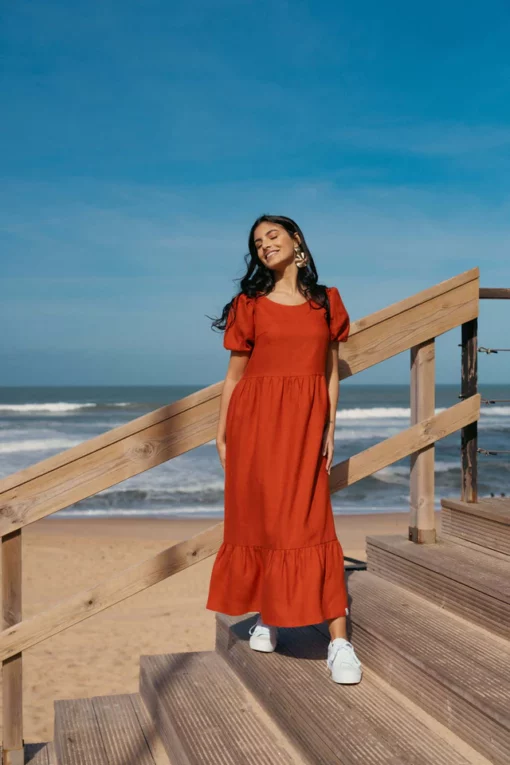 Nakoa Astrid Dress Burnt Orange