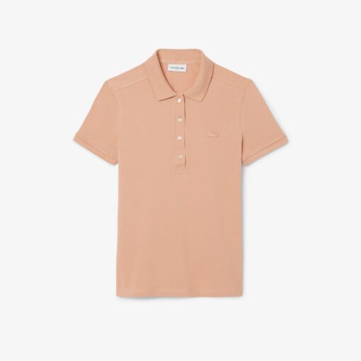 Lacoste L.12.D Slim Fit Stretch Mini Piqué Polo Shirt Pinkish Beige