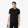 Lacoste Regular Fit Trim Accent L.12.12 Polo Shirt Black