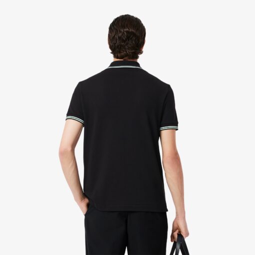 Lacoste Regular Fit Trim Accent L.12.12 Polo Shirt Black