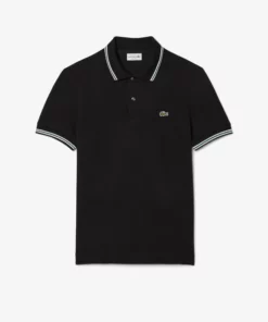 Lacoste Regular Fit Trim Accent L.12.12 Polo Shirt Black