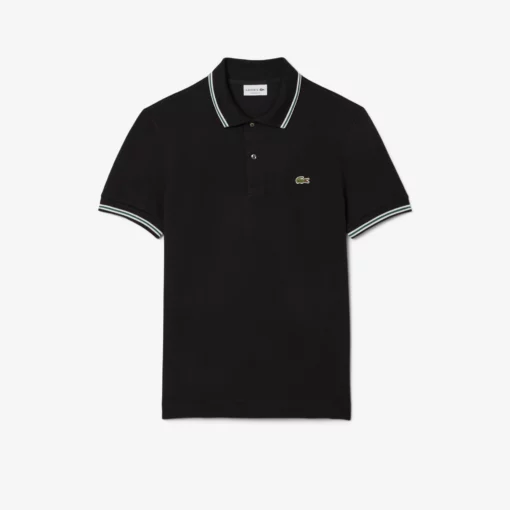 Lacoste Regular Fit Trim Accent L.12.12 Polo Shirt Black