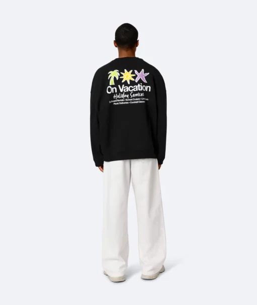 On Vacation Holiday Service Sweatshirt Black