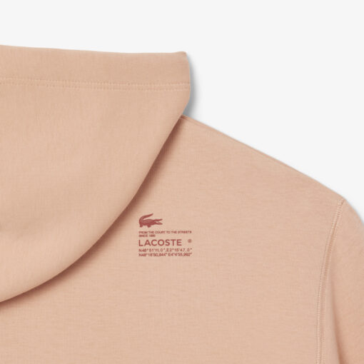 Lacoste Short Cut Cotton Hoodie Pinkish Beige