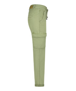 Red Button Cargo Jogger Pants Summer Sage