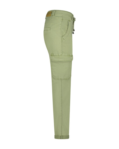 Red Button Cargo Jogger Pants Summer Sage