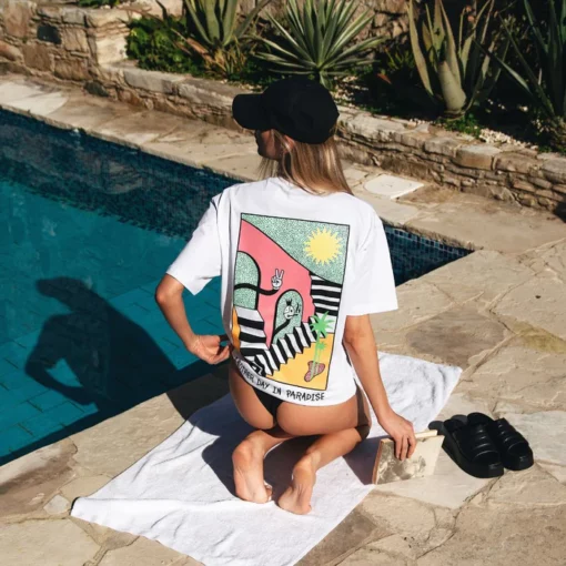 On Vacation Another Day In Paradise T-shirt White